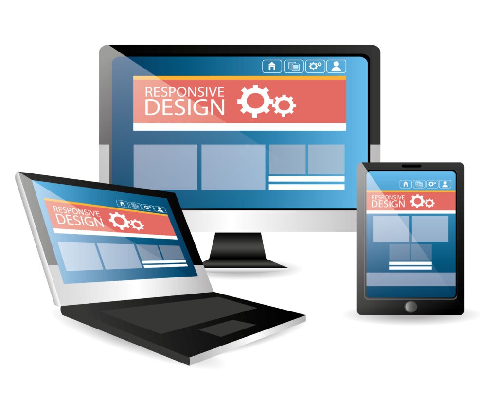 Responsive design on mobile and desktop devices