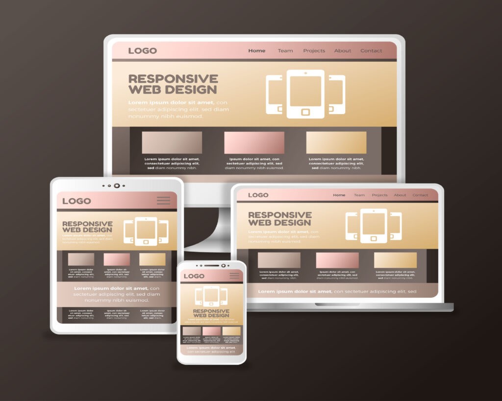 Responsive design on mobile and desktop devices